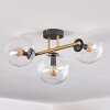 Gastor Plafoniera, Lampada a sfera 42 cm Oro, Nero, 3-Luci