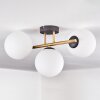 Gastor Plafoniera, Lampada a sfera 42 cm Oro, Nero, 3-Luci