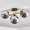 Gastor Plafoniera, Lampada a sfera 42 cm Oro, Nero, 3-Luci