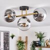 Gastor Plafoniera, Lampada a sfera 42 cm Oro, Nero, 3-Luci