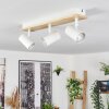 Gesteira Plafoniera, Faretto da soffitto Legno chiaro, Bianco, 3-Luci