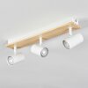 Gesteira Plafoniera, Faretto da soffitto Legno chiaro, Bianco, 3-Luci