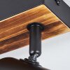 Gesteira Plafoniera, Faretto da soffitto Legno scuro, Nero, 6-Luci