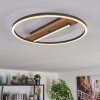 Hadel Plafoniera LED Aspetto del legno, Nero, 1-Luce