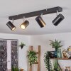 Gesteira Plafoniera, Faretto da soffitto Cromo, Nero, 4-Luci