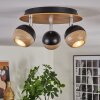 Haldor Plafoniera, Faretto da soffitto Marrone, Cromo, Nero, 3-Luci