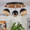 Haldor Plafoniera, Faretto da soffitto Marrone, Cromo, Nero, 3-Luci