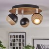 Haldor Plafoniera, Faretto da soffitto Marrone, Cromo, Nero, 3-Luci