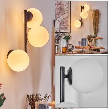 Chehalis Lampada a sfera, Applique 28 cm Bianco, 3-Luci