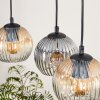 Ripoll Lampadario a sospensione, Lampada a sfera, Lampada a sospensione Écru, Nero, 3-Luci