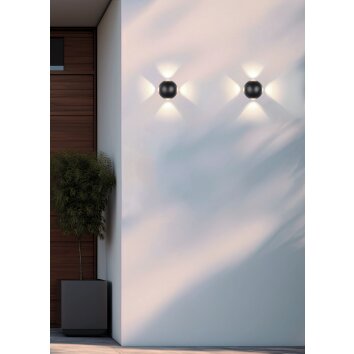 Illuminazione Trio Leuchten AVISIO Applique LED Nero, 4-Luci