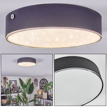 Elmar Plafoniera LED Nero, 1-Luce