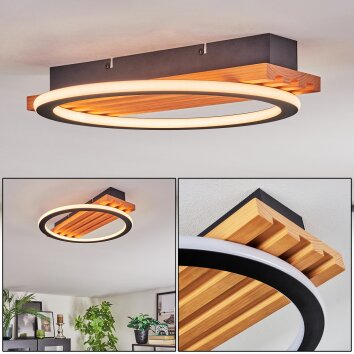 Pompu Plafoniera LED Écru, Nero, 1-Luce