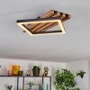 Ellekilde Plafoniera LED Marrone, Aspetto del legno, Nero, 1-Luce