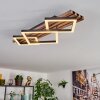 Ellekilde Plafoniera LED Marrone, Aspetto del legno, Nero, 1-Luce