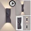 Halan Lampada da parete per esterno, Lampade Up & Down, Applique LED Nero, 2-Luci