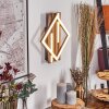 Ellekilde Applique LED Marrone, Aspetto del legno, Nero, 1-Luce