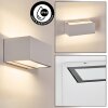 Lanor Lampada da parete per esterno, Lampade Up & Down, Applique LED Bianco, 1-Luce