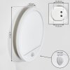 Qadir Lampada da parete per esterno, Applique LED Bianco, 1-Luce, Sensori di movimento