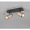 Illuminazione Trio Leuchten Gillan Faretto da soffitto Marrone, 2-Luci