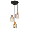 Illuminazione Globo Lighting Aleidis Lampadario a sospensione Marrone scuro, Nero, 3-Luci