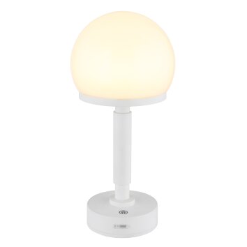 Illuminazione Globo Lighting Haku Lampada da tavolo LED Bianco, 1-Luce