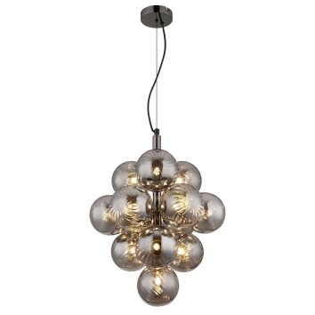 Illuminazione Globo Lighting Conor Lampadario a sospensione Cromo, Nero, 13-Luci