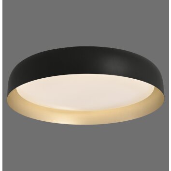 Illuminazione Leuchten Direkt OSKO Plafoniera LED Nero, 1-Luce, Telecomando