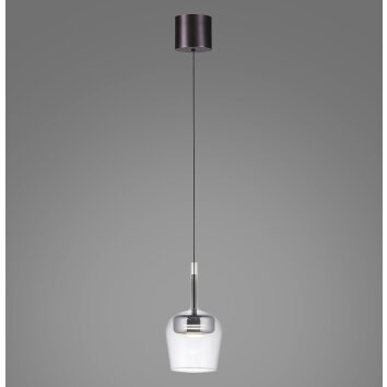 Illuminazione Paul Neuhaus Q-Kon Lampada a sospensione LED Marrone, 1-Luce, Telecomando