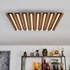 Tandragee Plafoniera, Panel LED Aspetto del legno, Nero, 1-Luce