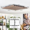 Tandragee Plafoniera, Panel LED Aspetto del legno, Nero, 1-Luce