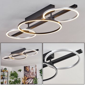 Jenar Plafoniera LED Nero, 1-Luce