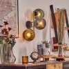 Koyoto Lampada a sfera, Applique Oro, Nero, 3-Luci