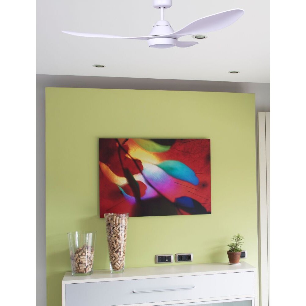 Faro Barcelona Polaris Ventilatore da soffitto con lampadina Bianco 33346