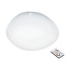 Eglo SILERAS Plafoniera LED Bianco, 1-Luce, Telecomando