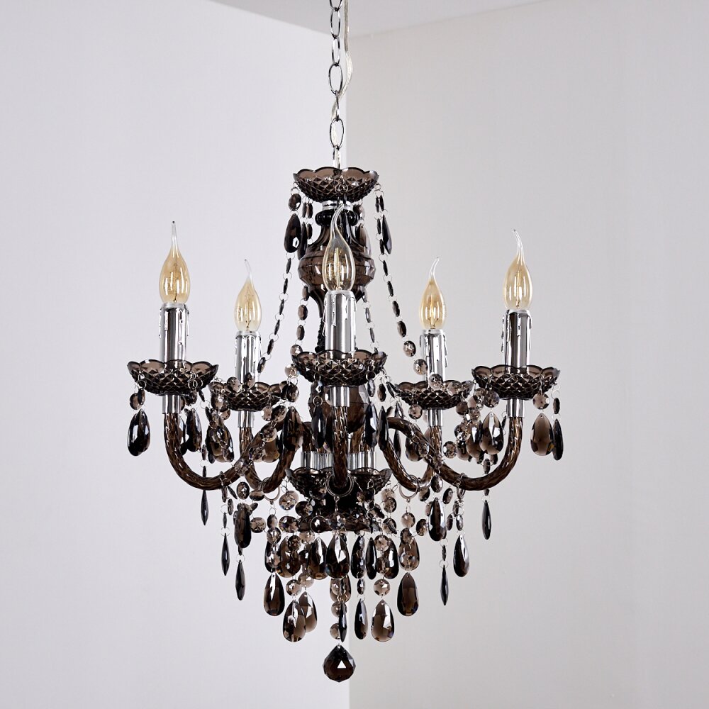 Lampadario di cristallo Versailles cromo 55 cm