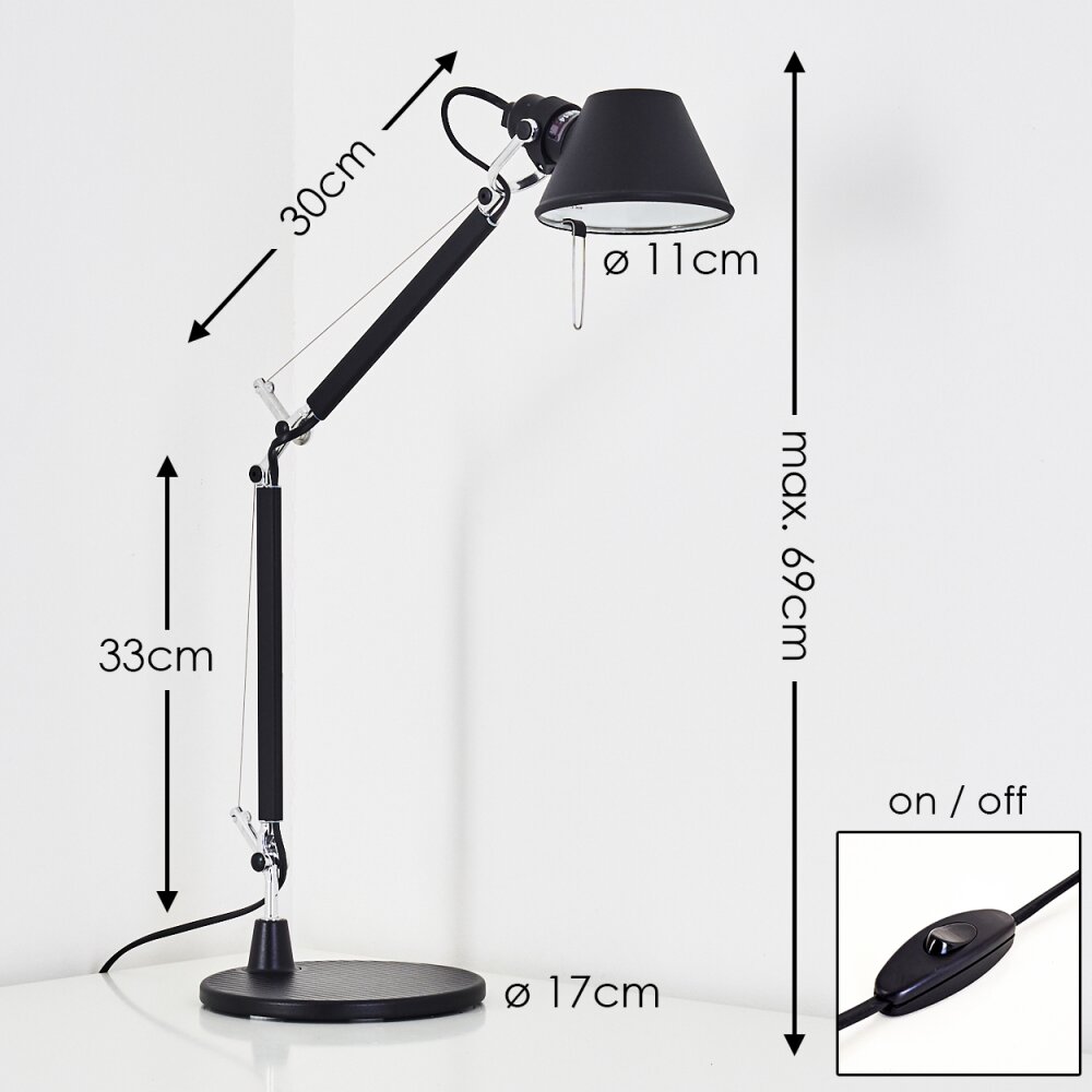 Scopri Lampada da tavolo Tolomeo Micro, Nero di Artemide, Made In