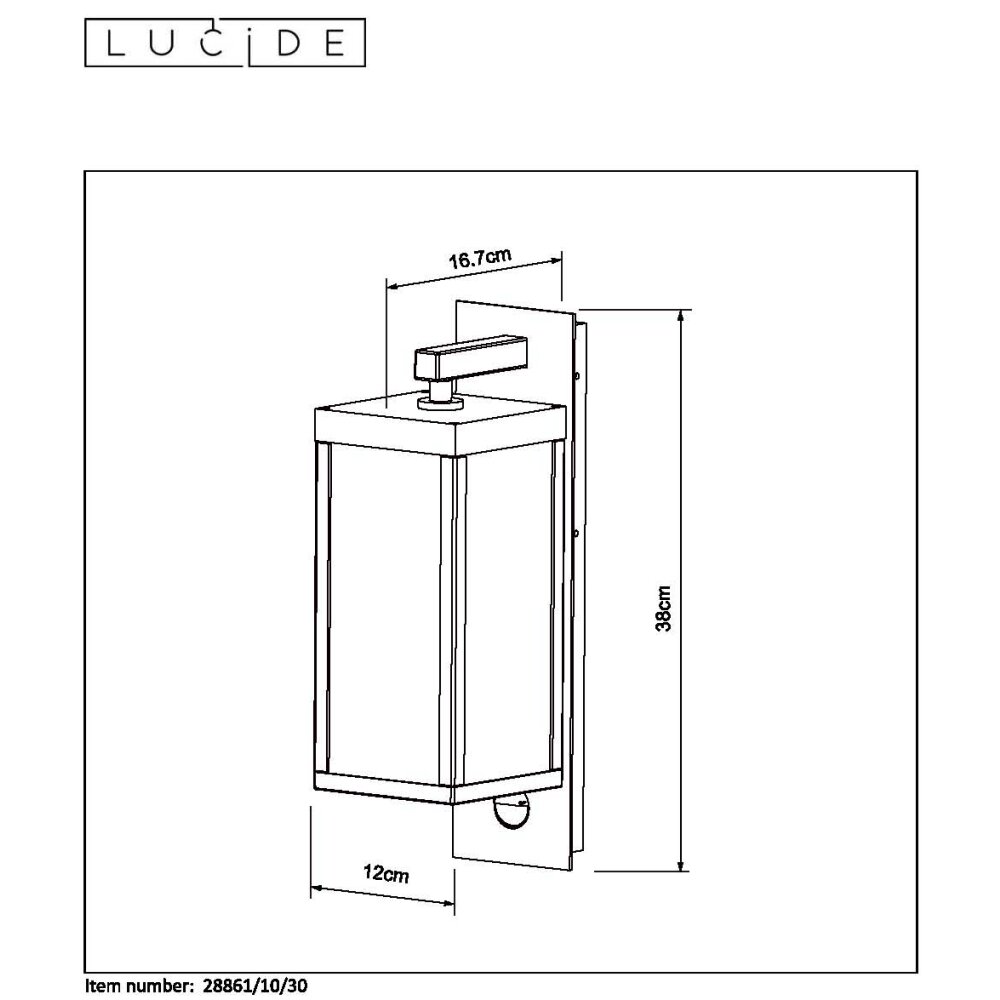 Lucide Illuminazione Lampada da parete per esterni in alluminio dal design  moderno e diffusore a led collezione Clairette