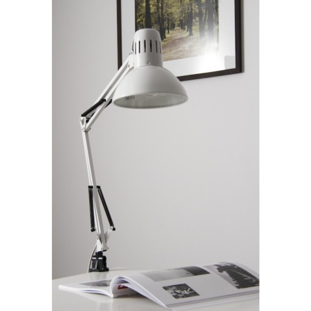 Brilliant - Lampada da scrivania a pinza HOBBY, colore: bianco - NUOVO –  bigeshop